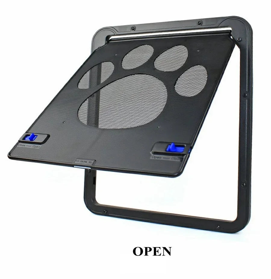 Lockable Magnetic Pet Door - Safe & Easy Install with Stylish Pattern for Dogs & Cats - Image 2