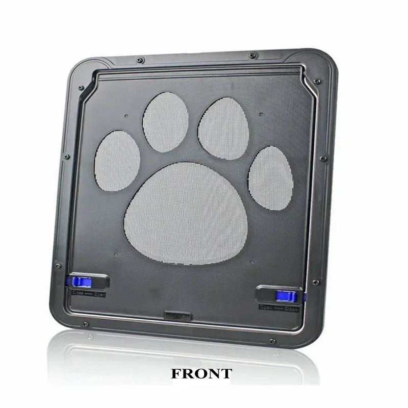 Lockable Magnetic Pet Door - Safe & Easy Install with Stylish Pattern for Dogs & Cats - Image 7