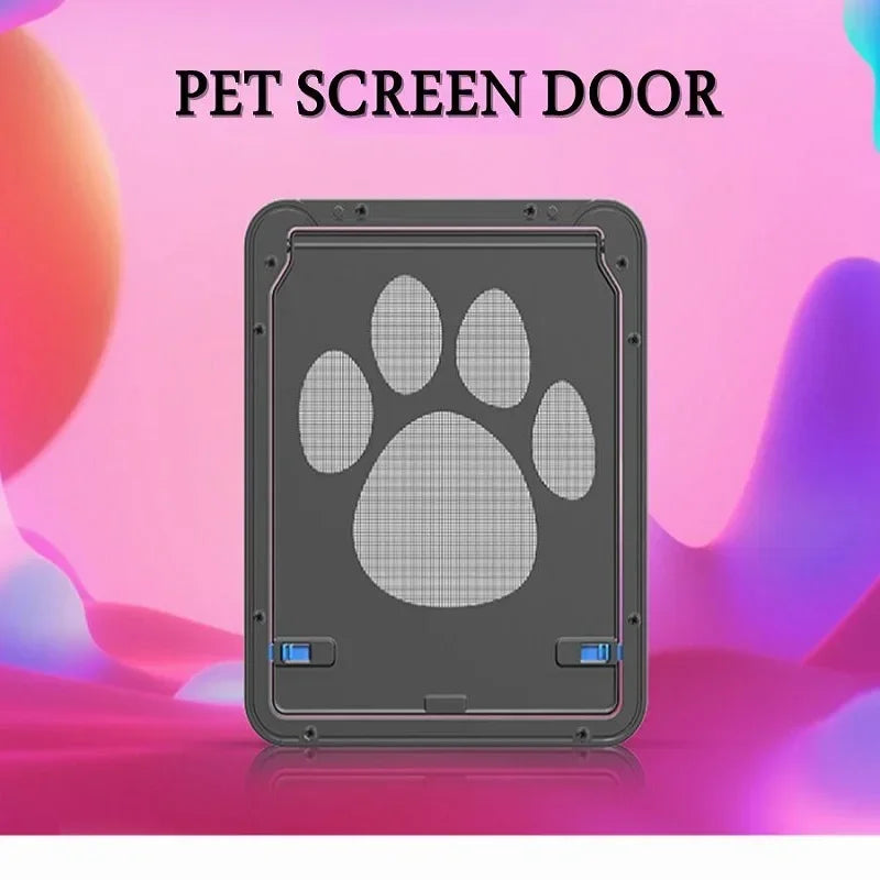 Lockable Magnetic Pet Door - Safe & Easy Install with Stylish Pattern for Dogs & Cats - Image 8
