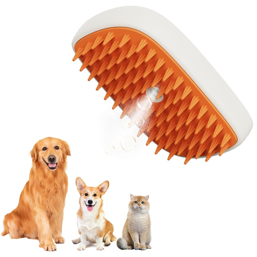USB Rechargeable Pet Grooming Massage Comb with Steam Brush & Spray - Image 2