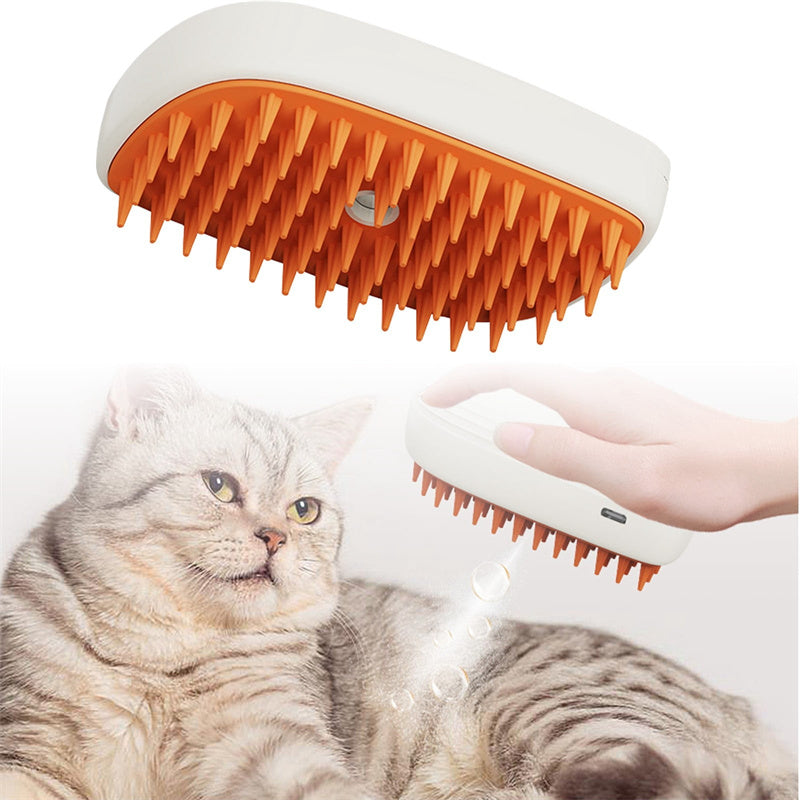 USB Rechargeable Pet Grooming Massage Comb with Steam Brush & Spray - Image 4