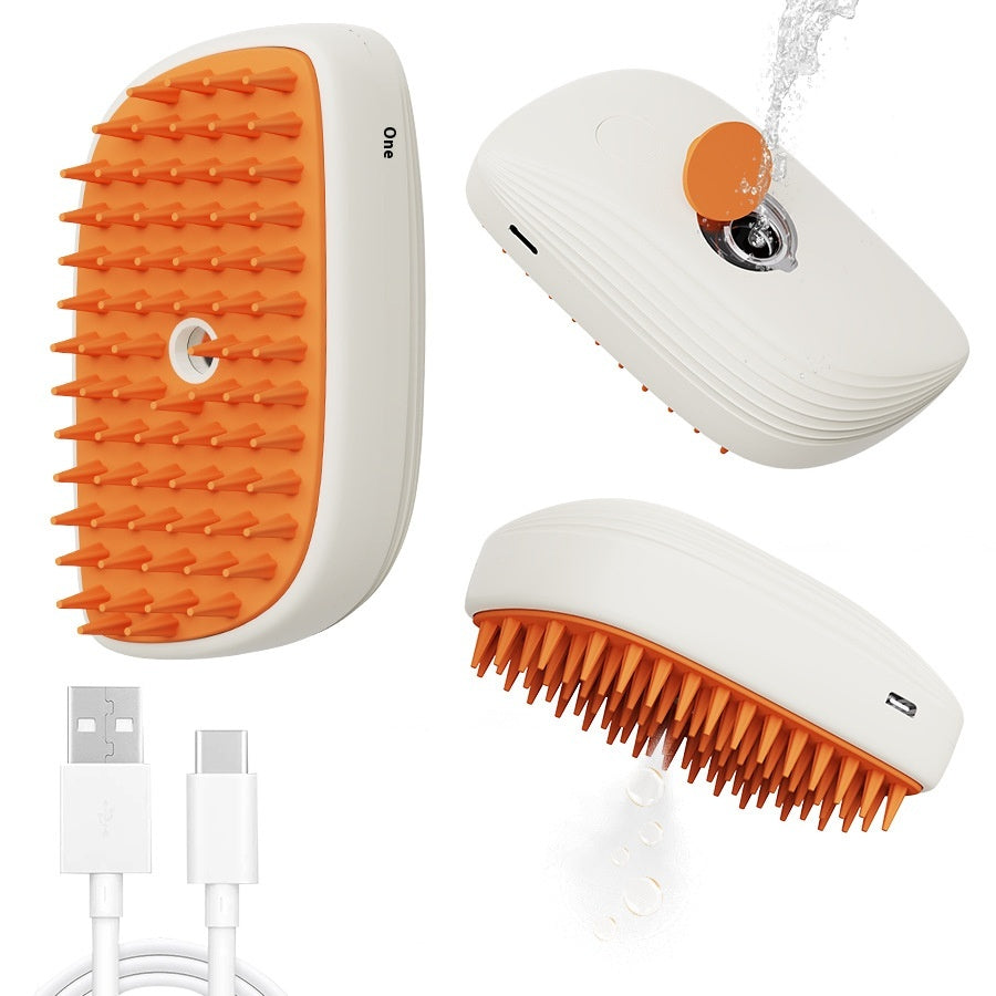 USB Rechargeable Pet Grooming Massage Comb with Steam Brush & Spray - Image 5